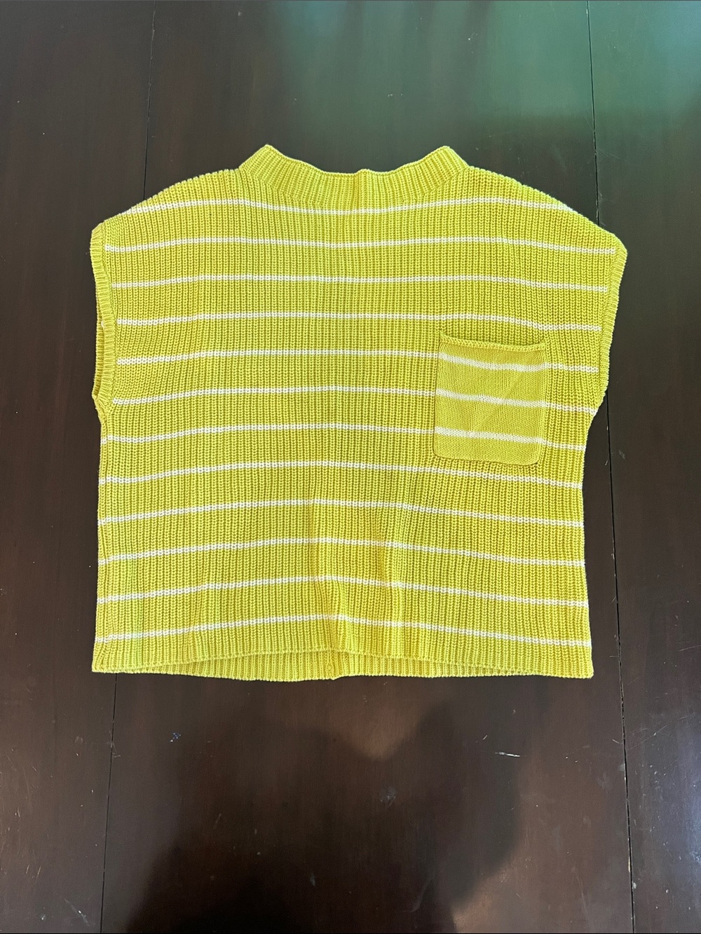 Together Yellow and White Striped Knit Top